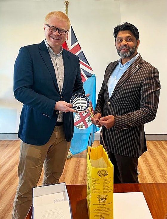 Daniel with Fiji's Minister of Communications